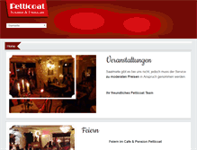 Tablet Screenshot of pension-petticoat.de